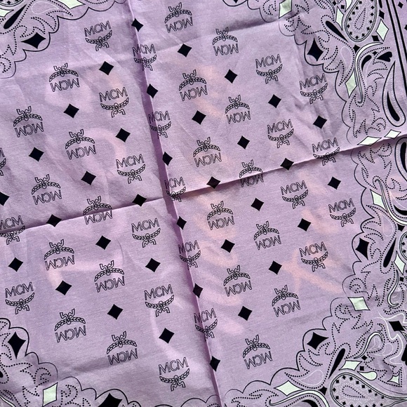 MCM Bandana Monogram Print Scarf (COA) - Picture 3 of 9